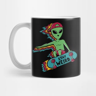 Alien and skateboard Mug